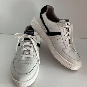 AllSaints Vix Low Top Women’s Sneakers EU39 US9 White Leather Suede Shoes EUC